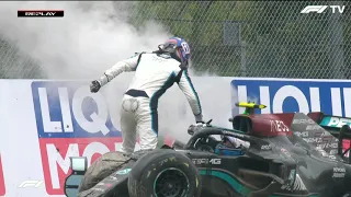 FU***** ID*** ...George Russel Team radio after BIG Crash with Bottas