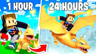 I Spent 24 HOURS In PIXELMON... Here's What Happened