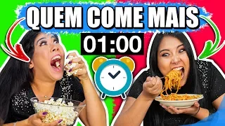 DESAFIO: QUEM COME MAIS RÁPIDO! - EATING CHALLENGE | Blog das irmãs