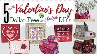 5 NEW DOLLAR TREE AND BUDGET VALENTINES DAY DECORATION DIYS FOR YOUR TIERED TRAY | MINIS CHALLENGE