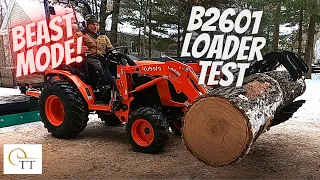 #82 Kubota B2601 LA435 Tractor Loader Capacity Test - How Much Did It Lift?