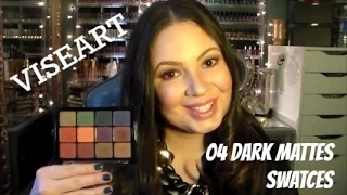 Viseart Eyeshadow Palette Dark Mattes Swatches