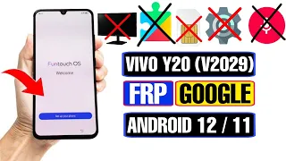 VIVO Y20 (V2029) FRP Bypass Android 12 | VIVO Y20 FRP Bypass | VIVO Y20 Google Account Bypass 2022