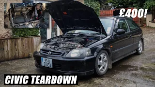 Revealing the Hidden Secrets of a 1999 Honda Civic Restoration (Stripping Down)