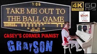 Casey's Corner Pianist Grayson 7th inning stretch 2022 "Take Me Out To The Ball Game" in 4k60fps