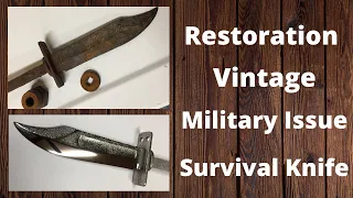 My Attempt To Polish a VINTAGE Military Style Survival Knife
