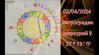 1-7 Април 2024📜ТРАНЗИТЕН КАЛЕНДАР Ретро Меркурий в ♈︎ ♀ ☌ ♆ 28 º ♓︎  Венера в🐏Коридор на Затъмнения