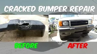 HOW TO FIX CRACKED BUMPER | DESTROYED BUMPER REPAIR