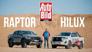 Ford Ranger Raptor vs Toyota Hilux | Auto Bild Lietuva