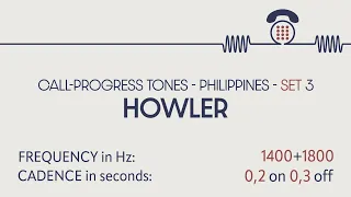 Howler / off-hook tone (Philippines). Call-progress tones. Phone sounds. Sound effects. SFX