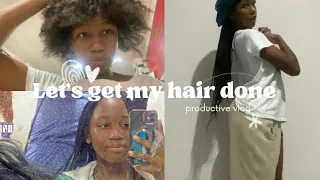 Short Vlog | let’s get my hair done for school
