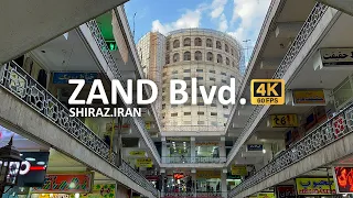 Shiraz Walking Tour, Zand Blvd, Iran 2022 (4k video)