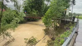 Leiblach auf Lindauer Seite