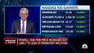 Fed chair Jerome Powell: One-time price increases not likely to lead to persistent inflation