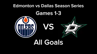 Edmonton Oilers vs Dallas Stars | Season Series | All Goals