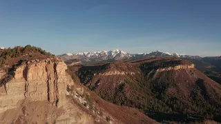 Durango, Colorado Scenic landscape aerial B roll footage.