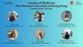 APRU Global Health Case Competition 2022 | Team Le fond from The Chinese University of Hong Kong