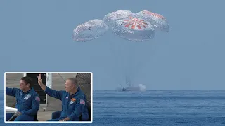 Nasa SpaceX crew returns: US astronauts splash down and say it was ’quite an odyssey'
