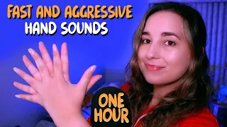 ASMR 》1 HOUR FAST & AGGRESSIVE HAND SOUNDS ♥NO TALKING♥ Part 2