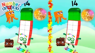 Spot the Difference with Numberblock Fourteen | Learn to Count and Observe | @Numberblocks