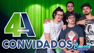 PRA MORRER DE RIR - COMPILADO 4 AMIGOS FILA DE PIADAS ESPECIAL | CONVIDADOS STAND UP COMEDY NEWS #01