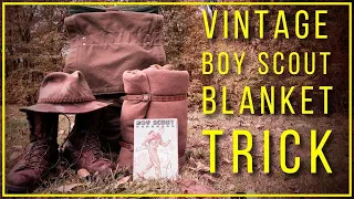 Vintage Boy Scout Blanket Trick