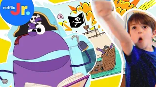 Scruffbeard's Treasure 🏴‍☠️ Super Silly Stories | StoryBots | Netflix Jr