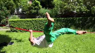 Slackline-Tutorial: Mantle Mount (Getting from below the line onto the top)