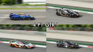 4x McLaren P1 GTR Loud Sound on Track!!!