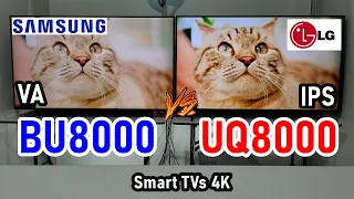 Samsung BU8000 vs LG UQ8000: 4K Smart TVs / VA Panel vs IPS Panel