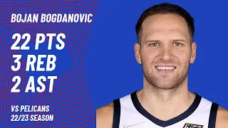 Bojan Bogdanovic vs New Orleans Pelicans | Jan 13, 2023