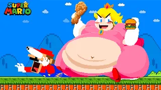 Super Mario Bros: Mario vs FAT Peach Super Sized Maze Escape | Poor Mario | Game Animation