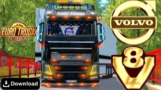 🔛MOD Volvo FH750 V8 + Kogel Trailer ETS2 1.34🔛Download