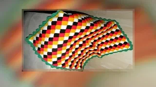 Tunisian Crocheting | Multicolored Entrelac | Blanket or Scarf PART 1 - Veronika Hug