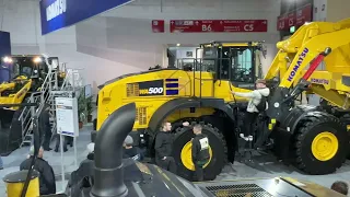 Full Tour Of The Komatsu Booth - A Look Inside The New Machinery Cabin - Bauma Expo 2022 - 4k