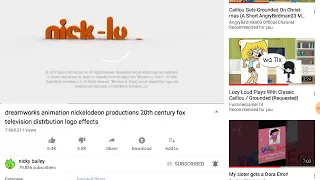 DreamWorks animation's Nickelodeon Productions 20th Century Fox television distribution logo effects