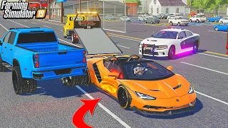 LAMBORGHINI GETS SIDE SWIPED ($50,000 DOOR HIT) | (ROLEPLAY) FARMING SIMULATOR 2019