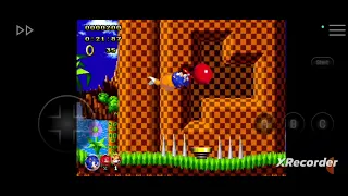 Sonic classic heros Green Hill zone Act 1 with hyper sonic