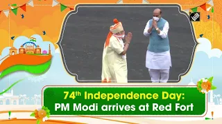 74th I-Day: PM Modi arrives at Red Fort