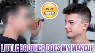 LITTLE BROTHER DOES MY MAKEUP!