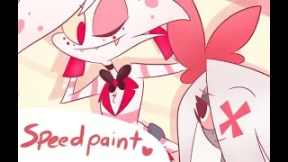 Angel Dust and Vaggie - Speedpaint - Hazbin Hotel