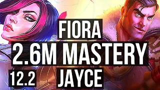 FIORA vs JAYCE (TOP) (DEFEAT) | 10 solo kills, 2.6M mastery, 400+ games | EUW Master | 12.2