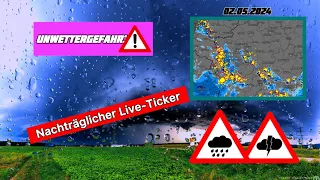 Gewitter Live Ticker: Heftige Gewitterserie (02.05.) mit Hagelmassen und Überflutungen in DE!