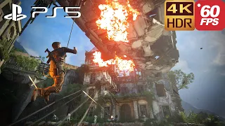 Uncharted 4 From Collapsing Tower To Second Nadine Fight PS5 60FPS 4K HDR
