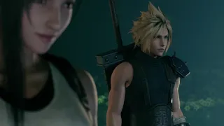 Tifa and Cloud being romantic in Final Fantasy 7 Remake