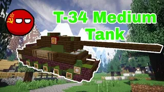 T-34-85 Medium Tank | Tutorial in Minecraft