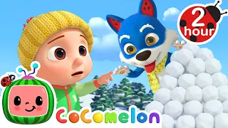 It's An Animal Snowball Fight! | CoComelon Animal Time | Animal Nursery Rhymes