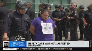 25 arrested during healthcare worker Labor Day march in East Hollywood