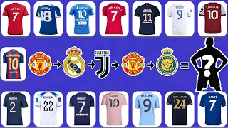 (FULL 13) GUESS THE PLAYER BY Transfer + CLUB +JERSEY NUMBER and FLAG|Ronaldo, Messi, Neymar Mbappe