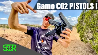 Gamo PT-85, P-25 and GP-20 CO2 pistols REVIEW - Great BACKYARD PLINKERS!